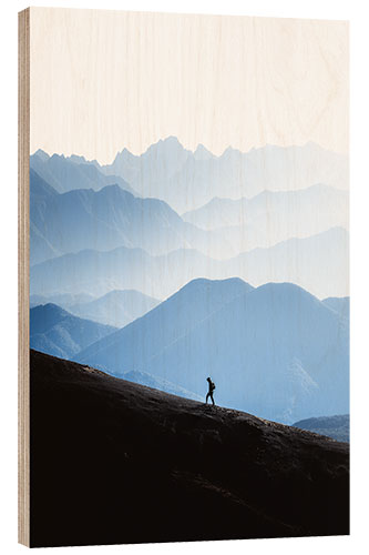 Cuadro de madera Caminata de montaña