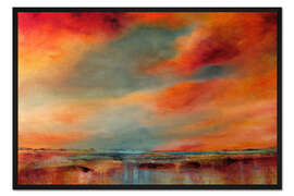 Gerahmter Kunstdruck Abendstimmung