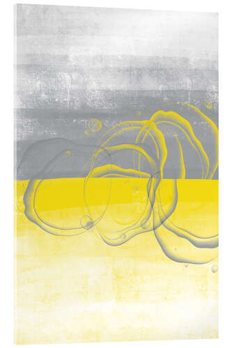 Acrylglas print Lemons yellow-gray