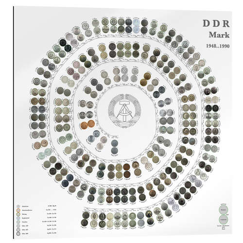 Gallery print GDR Mark Spiral: Daytime colors (German)