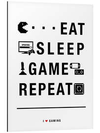 Magnettafel Eat sleep game repeat