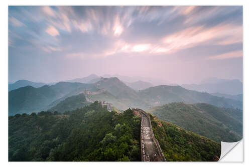 Wall sticker Sunset at the Great Wall of China