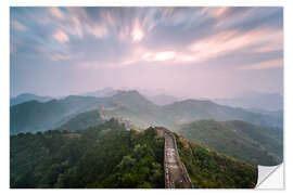 Wandsticker Sonnenuntergang an der Chinesischen Mauer