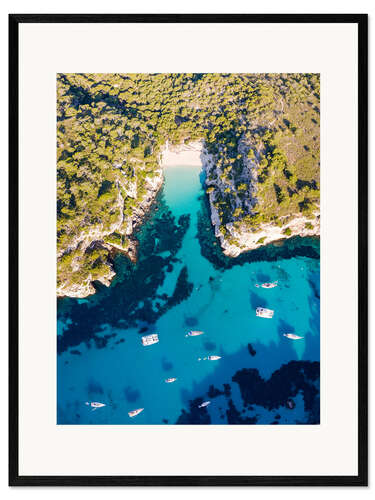 Framed art print Yachts in the mediterranean sea