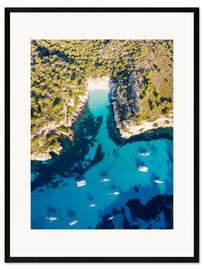 Framed art print Yachts in the mediterranean sea