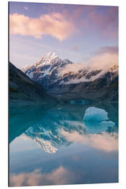 Alubild Sonnenuntergang am Mount Cook, Neuseeland