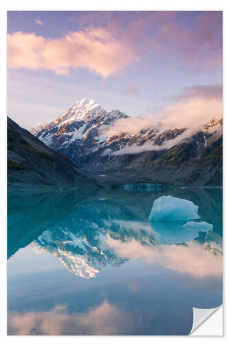 Autocolante decorativo Pôr do sol em Mount Cook, Nova Zelândia