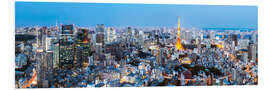 Foam board print Tokyo skyline