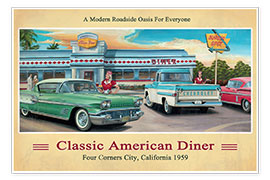 Poster Diner américain