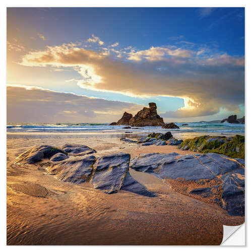 Naklejka na ścianę Strand in Cornwall