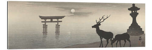 Gallery Print Hirsch, Steinlaterne und Torii