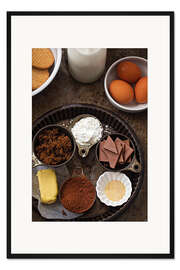 Gerahmter Kunstdruck Schokoladenkuchen