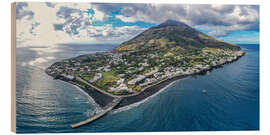 Obraz na drewnie Stromboli island and volcano, Italy - HADYPHOTO