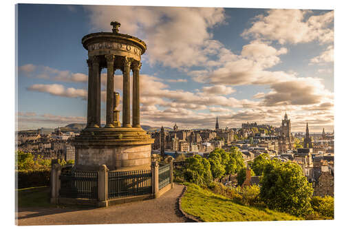 Akrylbilde View from Carlton Hill on Edinburgh, Scotland