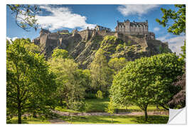 Wall sticker Princes Street Gardens and Edinburgh Castle, Scotland