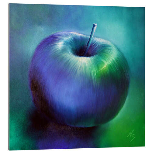 Aluminium print Blue apple