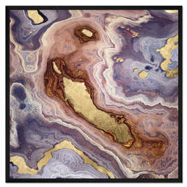 Gerahmter Kunstdruck Lila Achat