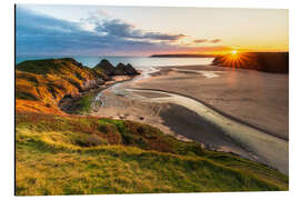 Alubild Sonnenuntergang in Wales