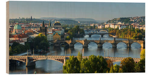 Wood print Prague