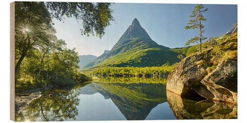 Hout print Summer in Norway