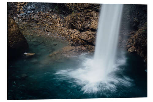 Stampa su alluminio Cascata sul Klausen Pass, Svizzera