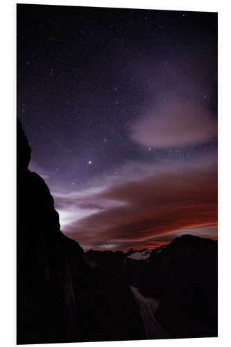 Tableau en PVC Paysage de nuit au col de la Furka, Suisse