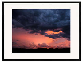 Framed art print Dramatic sky during a thunderstorm