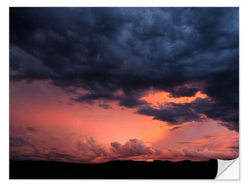 Naklejka na ścianę Dramatic sky during a thunderstorm