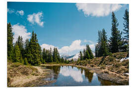 Foam board print Mountain lake over Arosa, Switzerland