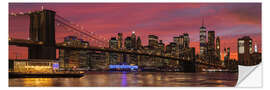 Sticker mural Skyline de New York au coucher du soleil