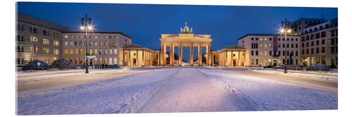 Acrylic print Brandenburg Gate in winter