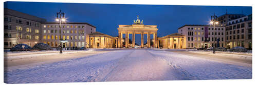 Canvastavla Brandenburg Gate in winter