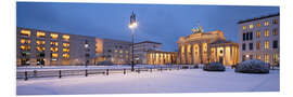 Foam board print Brandenburg Gate in winter