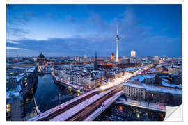 Naklejka na ścianę Berlin skyline in winter