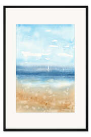 Gerahmter Kunstdruck Ruhiger Morgen am Strand