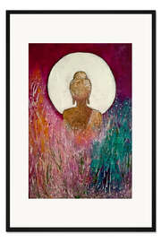 Gerahmter Kunstdruck Buddha Glückliches Leben