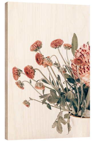 Wood print Aster