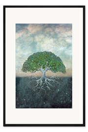 Gerahmter Kunstdruck Gaia Baum des Lebens