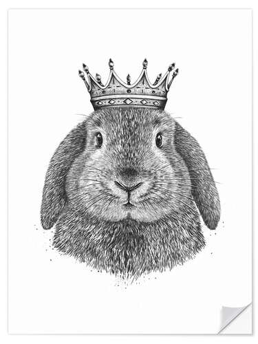 Selvklæbende plakat King Rabbit