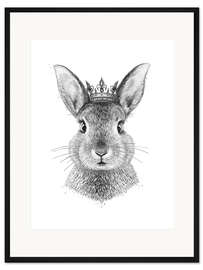 Gerahmter Kunstdruck Königin Kaninchen