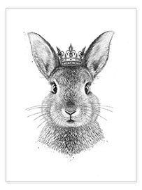 Wall print  Queen Rabbit - Valeriya Korenkova