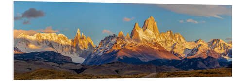 Tableau en PVC Lever du soleil à Fitz Roy en Patagonie