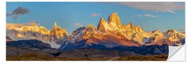 Autocolante decorativo Nascer do sol em Fitz Roy na Patagônia