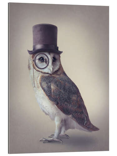 Galleritryck Owl with monocle