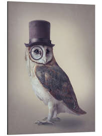Magnettafel Eule mit Monokel