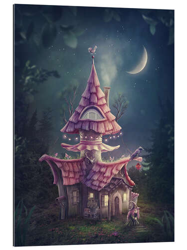 Galleritryck Magical mushroom house