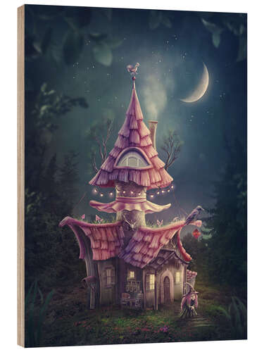 Puutaulu Magical mushroom house