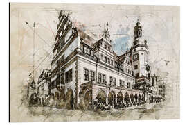 Magnettafel Altes Rathaus in Leipzig