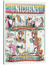 Magnettafel Einhörner im Badezimmer