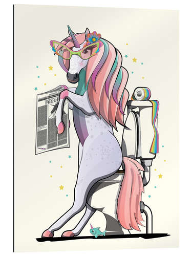 Gallery print Unicorn on the toilet